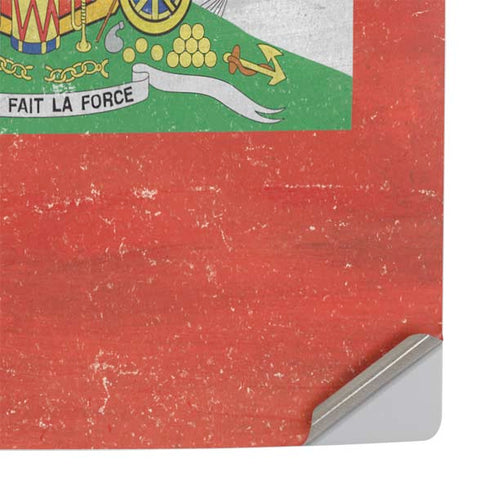 Haiti Flag Distressed PS5 Slim Disk Console Skin